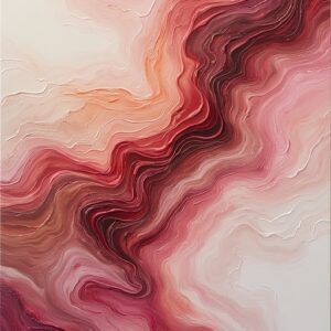 Abstract Waves of Crimson Passion