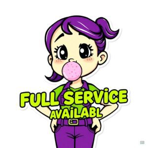 Full Service Available! Cheeky Mechanic Sticker